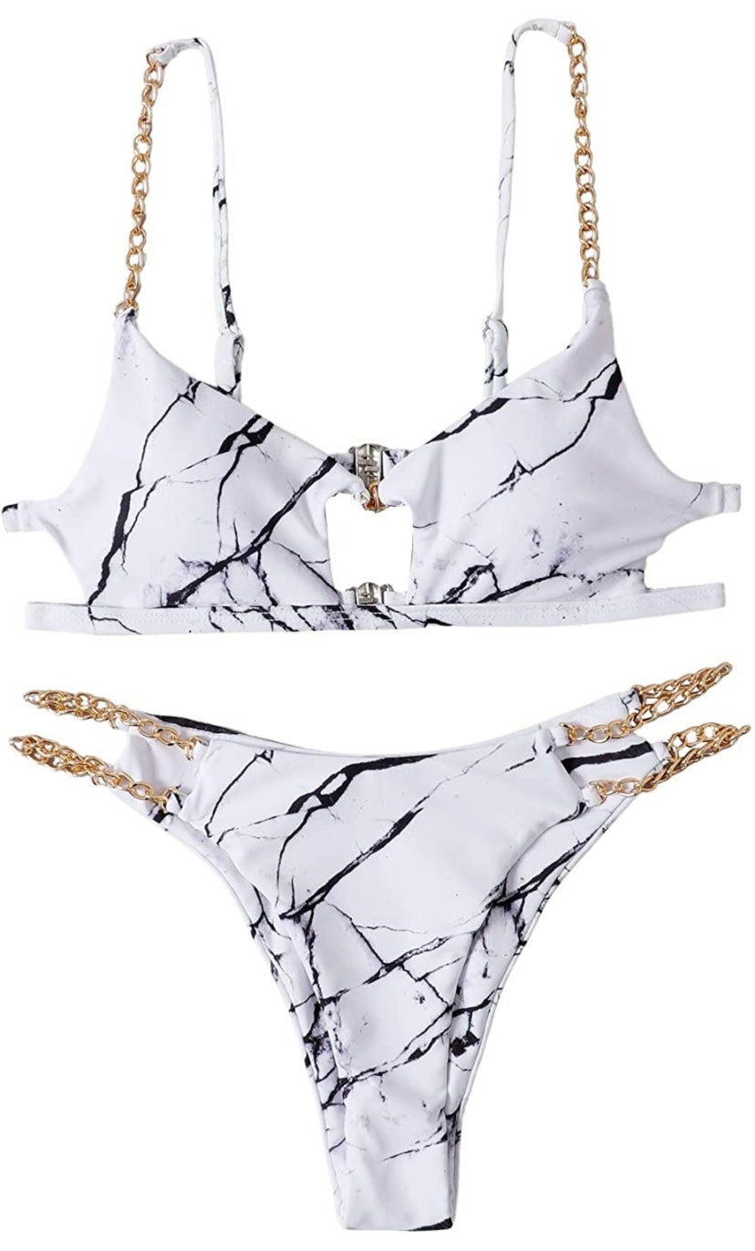 Marble Swimsuit Set