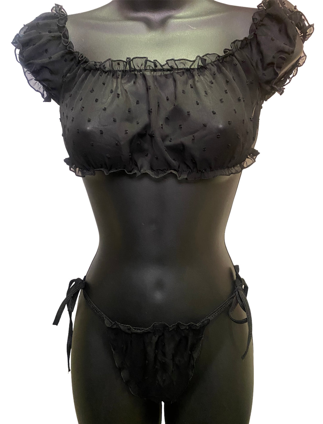 Sheer Black 2 Pc Lingerie